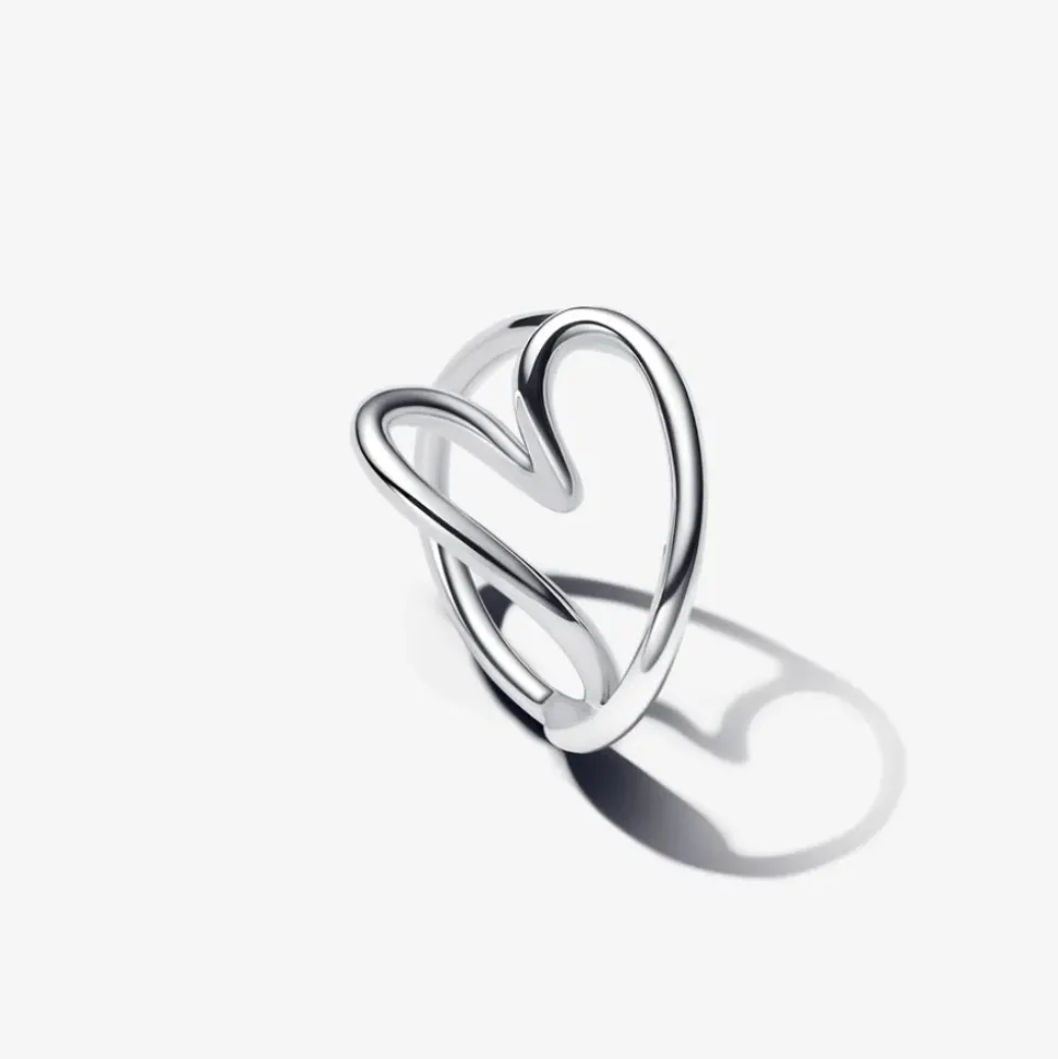 Pandora – Organisk Formet Hjerte Ring