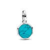 Pandora – Turkisfarget Inngraverbar Mini Medaljongcharm