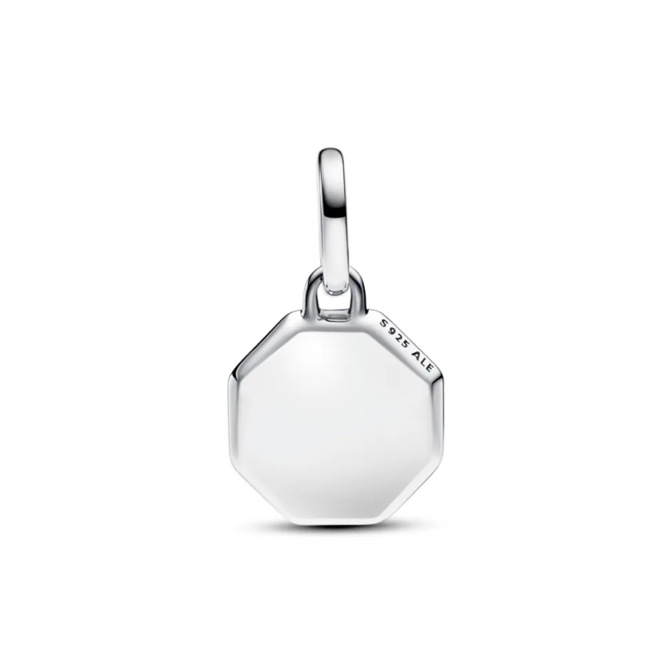 Pandora – Turkisfarget Inngraverbar Mini Medaljongcharm