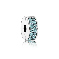 Pandora- Clips, Blågrønn Skinnende Eleganse