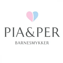 Pia&Per – Halskjede i sølv – Kongeblått hjerte – Stort