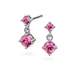 Prins & Prinsesse by Gulldia – Ørepynt i sølv med rosa zirkonia