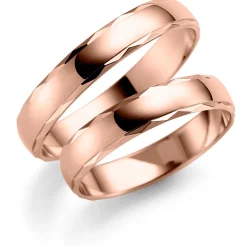 Rosè gull ring – 8 mm bredde