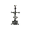 SAGA-sølv-BROSJE-oksidert-» ornament»