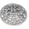 SAGA-sølv-BROSJE-oksidert-«skjold»diameter 6,5 cm