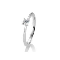Saint Maurice – enstens diamantring i hvitt gull – 0,25 ct