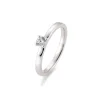 Saint Maurice – Enstens diamantring i hvitt gull – 0,20 ct.