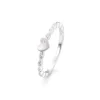 Saint Maurice – Hjerte Ring I Hvitt Gull Med Diamanter 0,10 ct