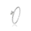 Saint Maurice – Tvunnet Ring I Hvitt Gull Med Diamant 0,25 ct