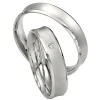 Saint Maurice – Twin Set giftering i hvitt gull – 5 mm – Damemodell med diamanter