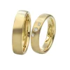Saint Maurice – Twin Set giftering i gult gull – 5 mm – Herremodell