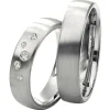 Saint Maurice – Twin Set giftering i hvitt gull – 5,5 mm – Damemodell med diamanter