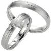 Saint Maurice – Twin Set giftering i hvitt gull- 4 mm – Damemodell med diamanter