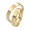 Saint Maurice – Twin Set giftering i gult gull – 4,5 mm – Herremodell