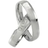 Saint Maurice – Twin Set giftering i hvitt gull – 4,5 mm – Damemodell med diamanter
