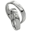 Saint Maurice – Twin Set giftering i hvitt gull – 4,5 mm – Damemodell med diamanter