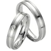 Saint Maurice – Twin Set giftering i hvitt gull – 4,5 mm – Damemodell med diamanter