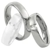 Saint Maurice – Twin Set giftering i hvitt gull – 4,5 mm – Herremodell