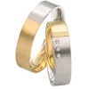 Saint Maurice – Twin Set giftering i gult og hvitt gull – 5,5 mm – Damemodell med diamanter