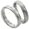 Saint Maurice – Twin Set giftering i hvitt gull – 4,5 mm – Herremodell