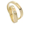 Saint Maurice- Twin Set- Giftering- Gult gull – 4 mm- Herremodell