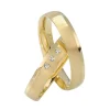 Saint Maurice- Twin Set- Giftering- Gult gull – 4,5 mm- Damemodell med diamanter