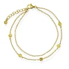 Shapes by Gulldia – Heat Double Chain armbånd i forgylt sølv