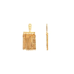 Stine A Jewelry – Dancing Chains Behind Ear – Vedheng i forgylt sølv