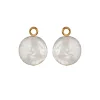 Susanne Friis Bjørner – Vedheng til ørepynt med myntformet perle – Forgylt sølv