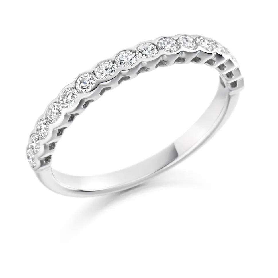 The Raphael Collection – Diamantring i hvitt gull – 2,5 mm – 0,5 ct