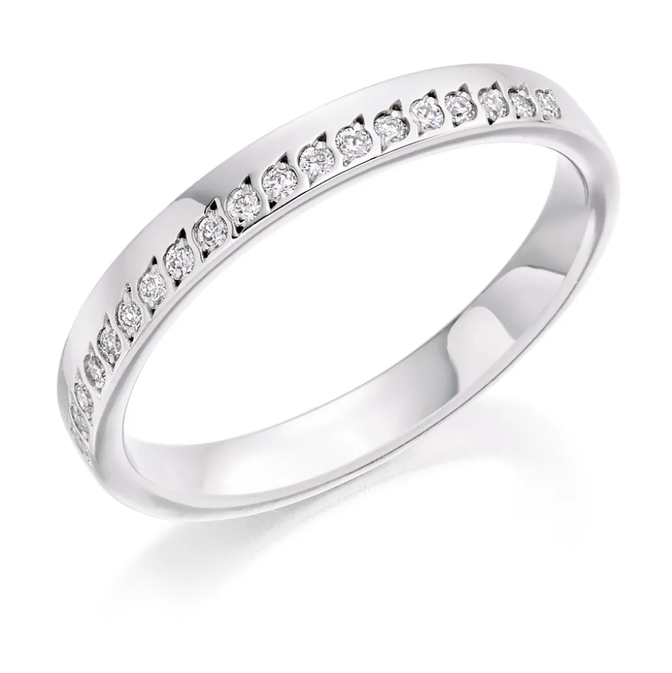 The Raphael Collection – Diamantring i hvitt gull – 2,7 mm – 0,15 ct