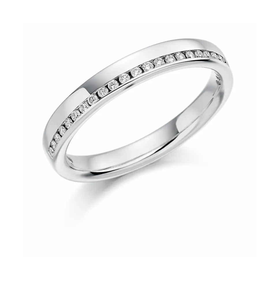 The Raphael Collection – Diamantring i hvitt gull – 3,1 mm bred – 0,12 ct