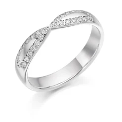 The Raphael Collection – Diamantring i hvitt gull – 3,8 mm – 0,25 ct