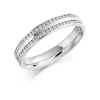 The Raphael Collection – Diamantring i hvitt gull – 3,8 mm bred – 0,26 ct