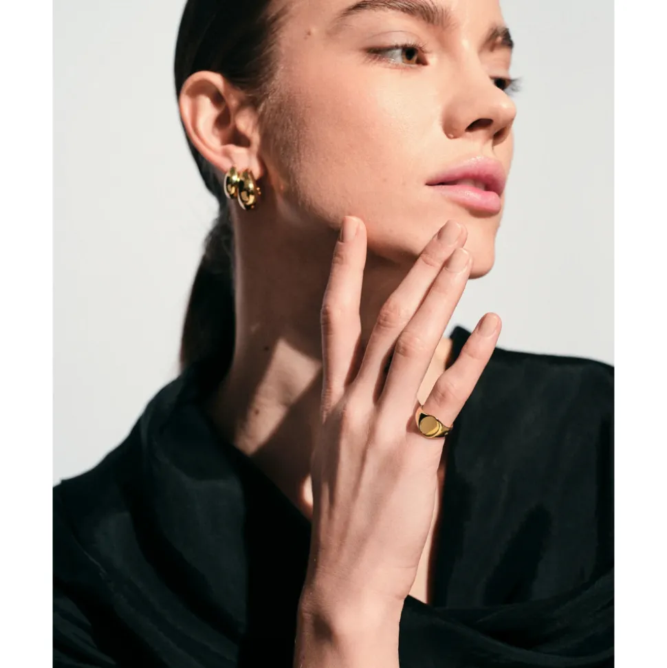 Tom Wood – Mini Signet ring i 9k gult gull- Oval