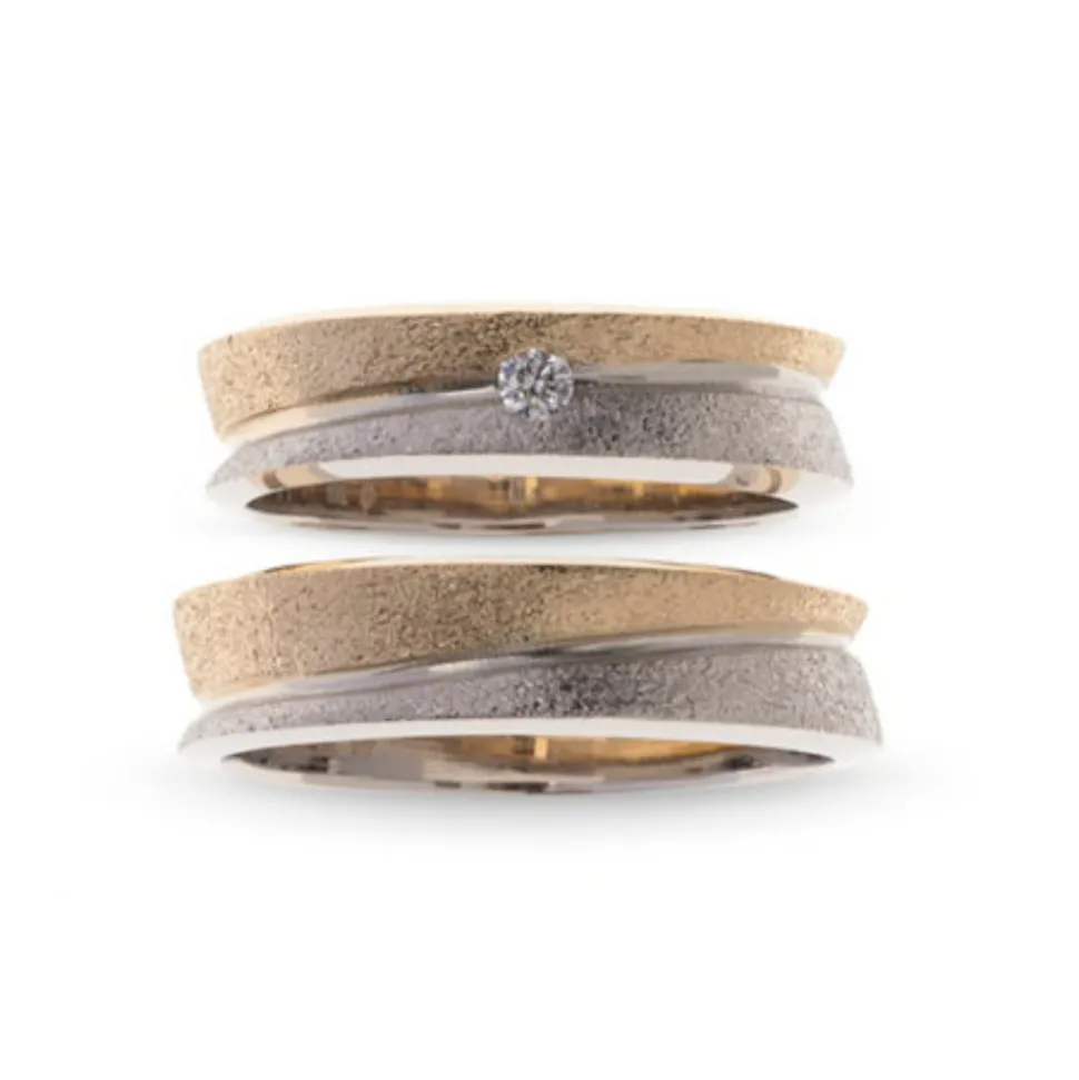 Van Bergen – Forlovelses-/giftering – Milano – Gult og hvitt gull med diamant, damemodell