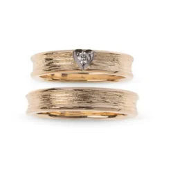 Van Bergen – Forlovelses-/giftering – Modena – Gult gull med diamant, damemodell