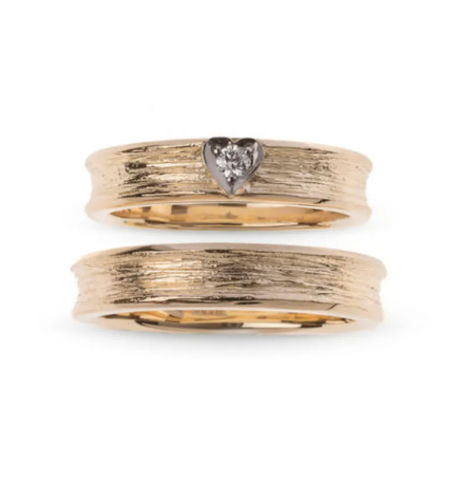 Van Bergen – Forlovelses-/giftering – Modena – Gult gull med diamant, damemodell