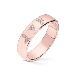 Wedding by Frisenberg – Giftering i rosegull – 5 mm bred – 0,12ct TW/SI
