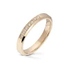 Wedding by Frisenberg – Giftering i gult gull – 5 mm bred- med 7 stk diamant i alt 0,07 ct TW/SI