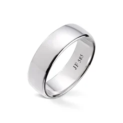 Wedding by Frisenberg – Giftering i hvitt gull – 6 mm bred