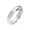 Wedding by Frisenberg – Giftering i hvitt gull – 5 mm bred- med matt overflate