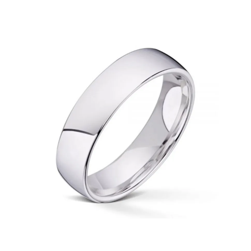 Wedding by Frisenberg – Giftering i hvitt gull – 5 mm bred