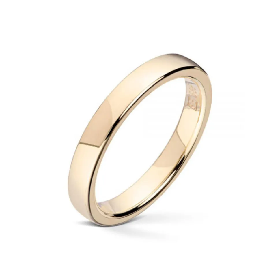 Wedding by Frisenberg – Giftering i gult gull – 3 mm bred