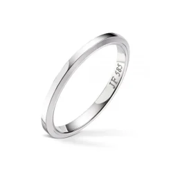 Wedding by Frisenberg – Giftering i hvitt gull – 2 mm bred