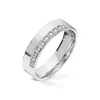 Wedding by Frisenberg – Giftering i hvitt gull – 5 mm bred – 0,10 ct TW/SI