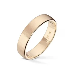 Wedding by Frisenberg – Giftering i gult gull -5 mm bred-silkematt overflate