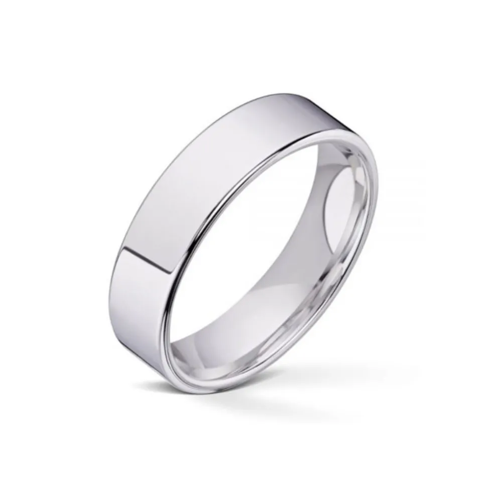 Wedding by Frisenberg – Giftering i hvitt gull – 5 mm bred