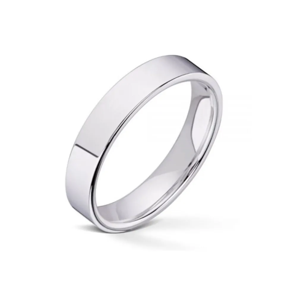 Wedding by Frisenberg – Giftering i hvitt gull – 4 mm bred