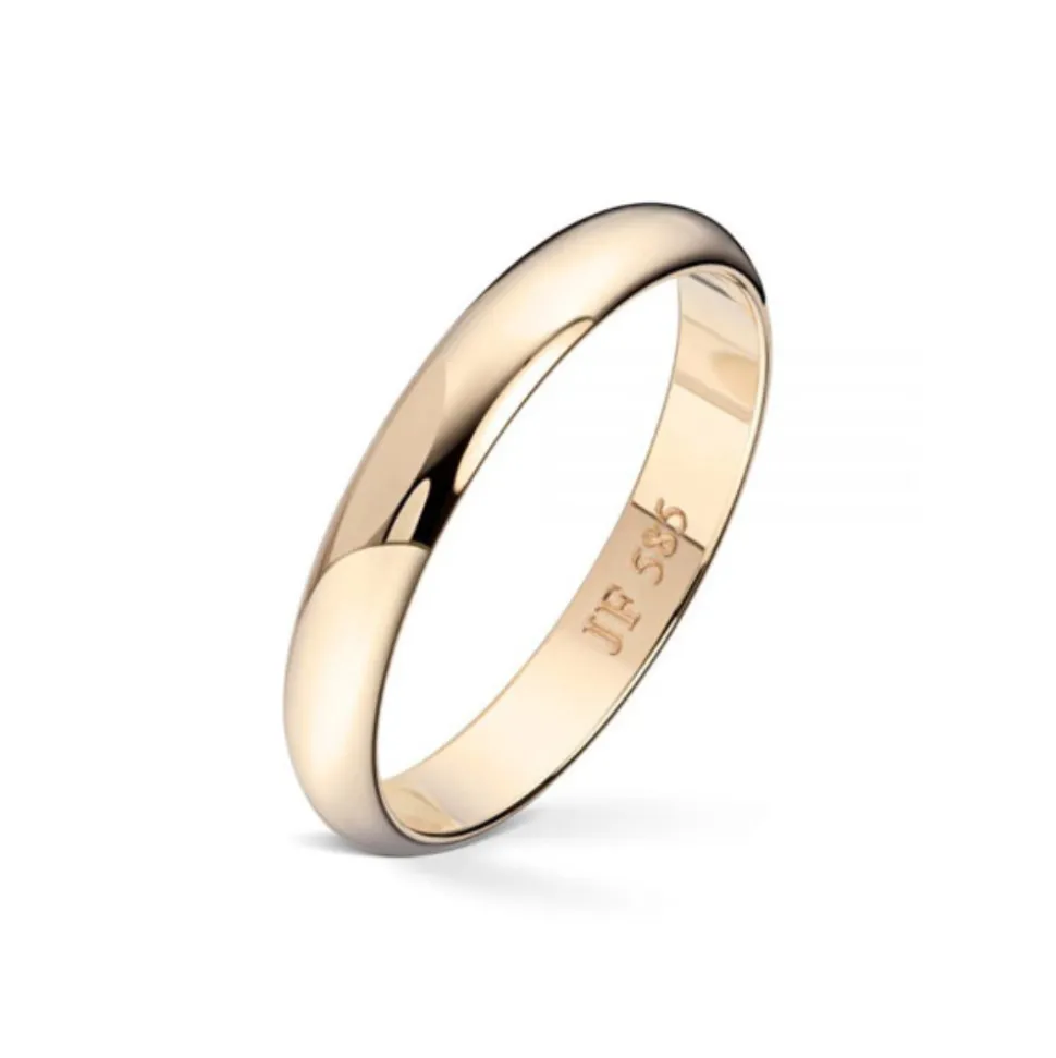 Wedding by Frisenberg – Giftering i gult gull – 3 mm bred